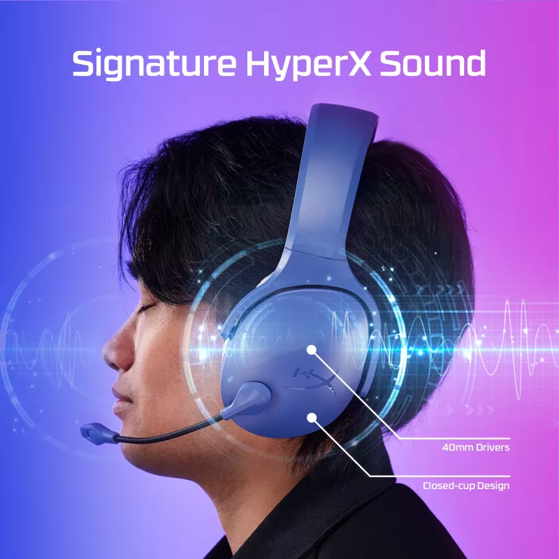 HyperX Cloud Jet - Draadloze gaming-headset (lichtblauw)