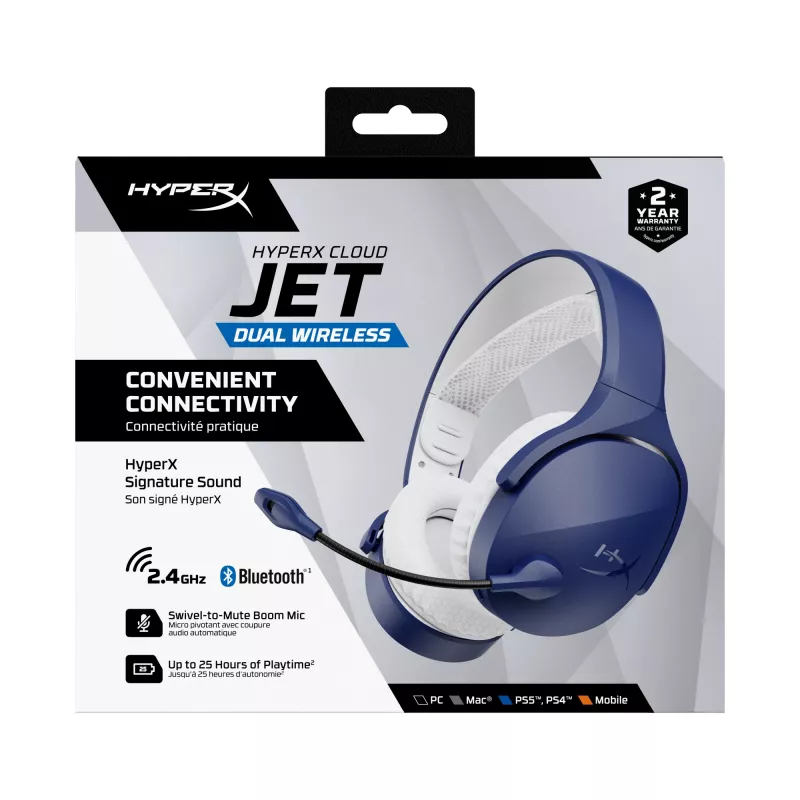 HyperX Cloud Jet - Draadloze gaming-headset (lichtblauw)