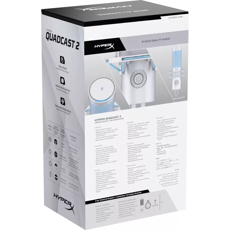 HyperX QuadCast 2 - USB-microfoon (frost)