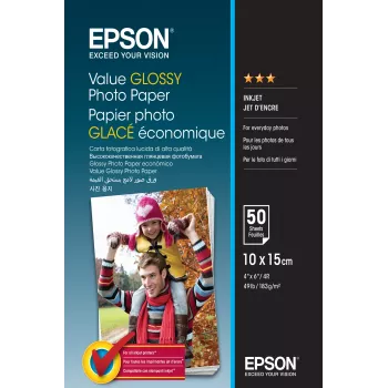 Epson Value Glossy Photo Paper - 10x15cm - 50 vel