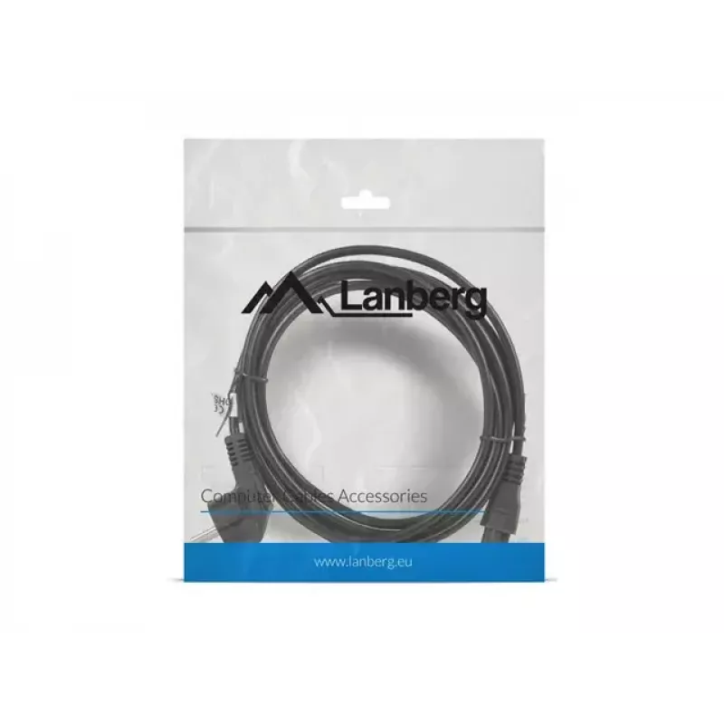 Stroomkabel Lanberg CA-C5CA-11CC-003-BK 3m C5-koppeling CEE7/7