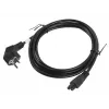 Stroomkabel Lanberg CA-C5CA-11CC-003-BK 3m C5-koppeling CEE7/7