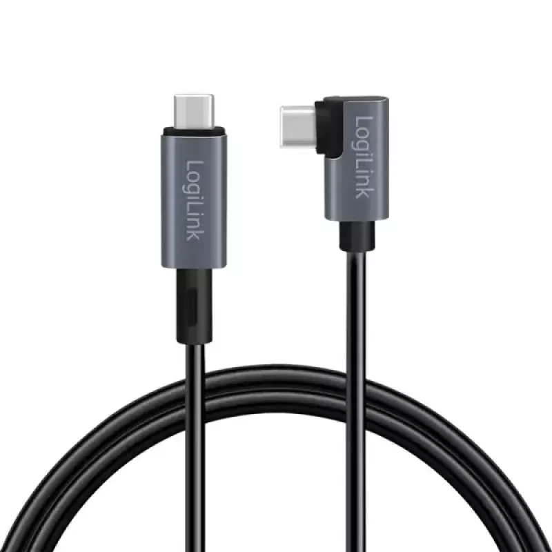 LogiLink CU0182 USB-kabel USB 2.0 1m USB-C zwart zilver