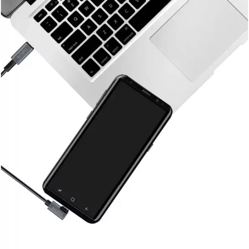 LogiLink CU0182 USB-kabel USB 2.0 1m USB-C zwart zilver