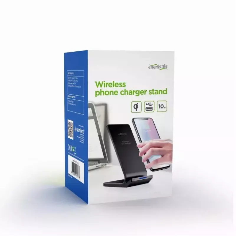 Mobiele oplader Gembird EG-WPC10-02 draadloos laden smartphone zwart