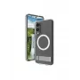 dbramante1928 Iceland Ultra D3O Qi2 Kick IMEDCL006789 achterkant met standaard voor Samsung Galaxy S25 Edge, transparant