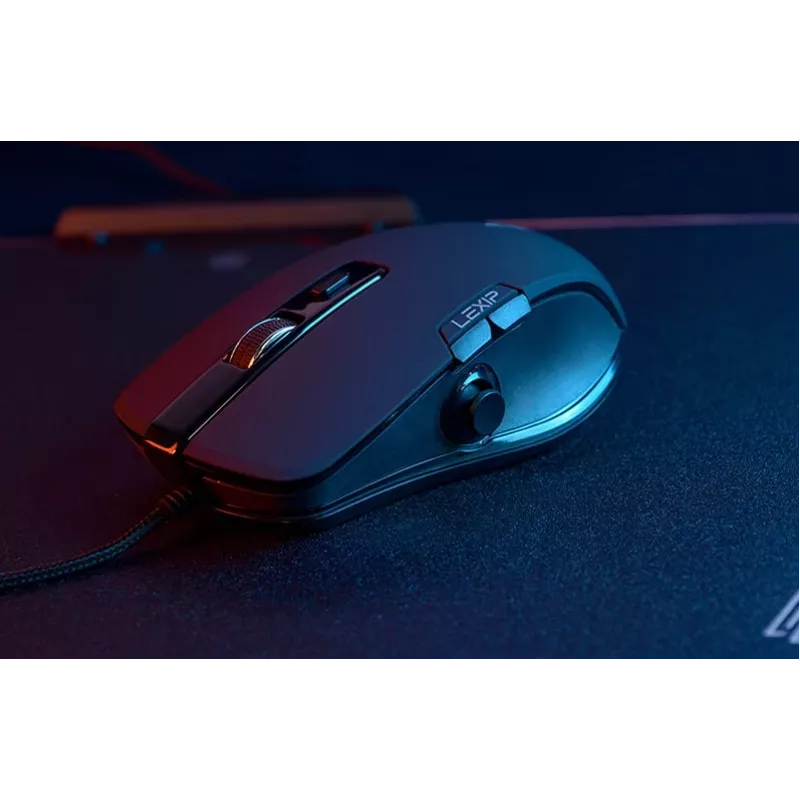 Gaming-muis Lexip NP93 Neptunium Alpha — bedraad, optisch, ergonomisch, programmeerbare knoppen