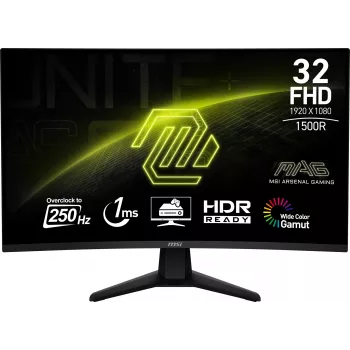 MSI MAG 32C6X computermonitor 80 cm (31,5 inch) 1920 x 1080 pixel Full HD zwart