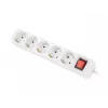 Stroomverlengsnoer Lanberg PS1-05F-0300-W 3 m 5 randaarde stopcontacten binnen wit