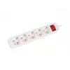 Stroomverlengsnoer Lanberg PS1-05F-0300-W 3 m 5 randaarde stopcontacten binnen wit