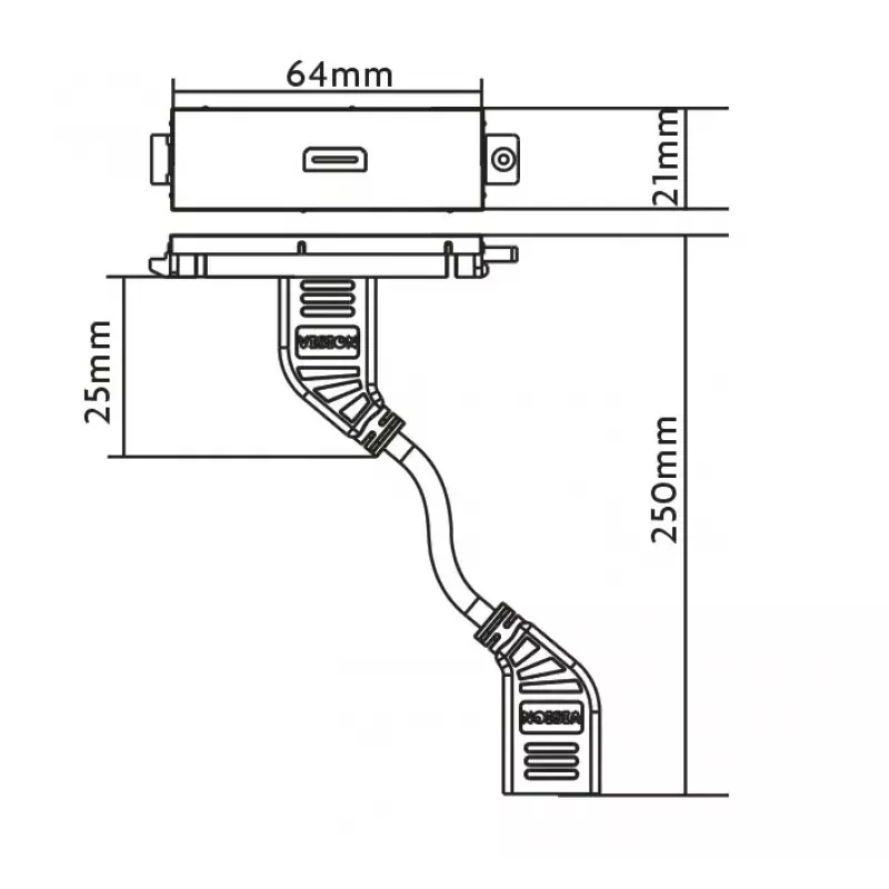 HDMI-wandcontactdoos Vision TC3