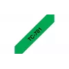 Labeltape Brother TC701 12 mm zwart op groen