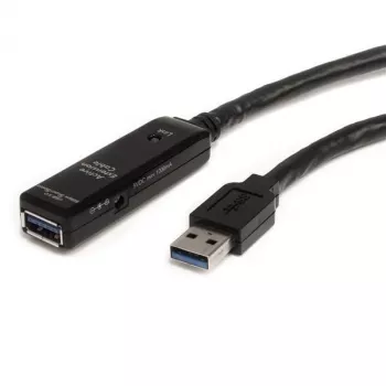 StarTech.com 10m actieve USB 3.0-verlengkabel - M/F, 10 m, USB A, USB A, USB 3.2 Gen 1 (3.1 Gen 1), 5 Gbit/s, zwart