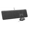 Bedraad full-size toetsenbord met muis Logitech 920-013349 — USB, QWERTY US International, grafiet, 1,8 m kabel