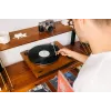 Riemaangedreven audio-platenspeler Lenco LS-55WA hout halfautomatisch USB Bluetooth