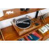 Riemaangedreven audio-platenspeler Lenco LS-55WA hout halfautomatisch USB Bluetooth