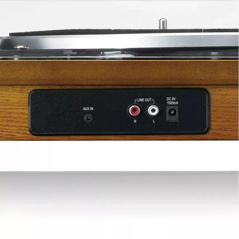 Riemaangedreven audio-platenspeler Lenco LS-55WA hout halfautomatisch USB Bluetooth