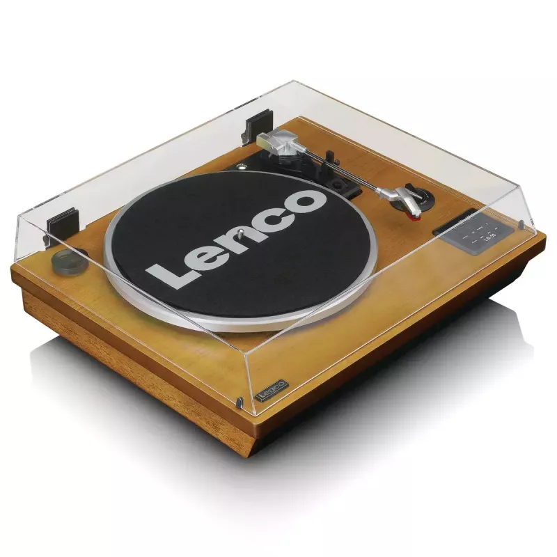 Riemaangedreven audio-platenspeler Lenco LS-55WA hout halfautomatisch USB Bluetooth