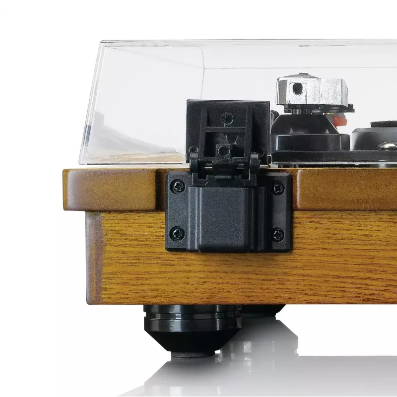 Riemaangedreven audio-platenspeler Lenco LS-55WA hout halfautomatisch USB Bluetooth