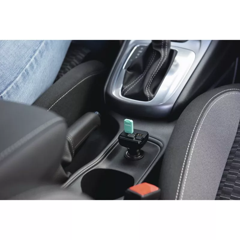 Hama 00014163 FM-zender / voedingsadapter voor mobiele telefoon, tablet, AUX-IN, USB-IN, zwart