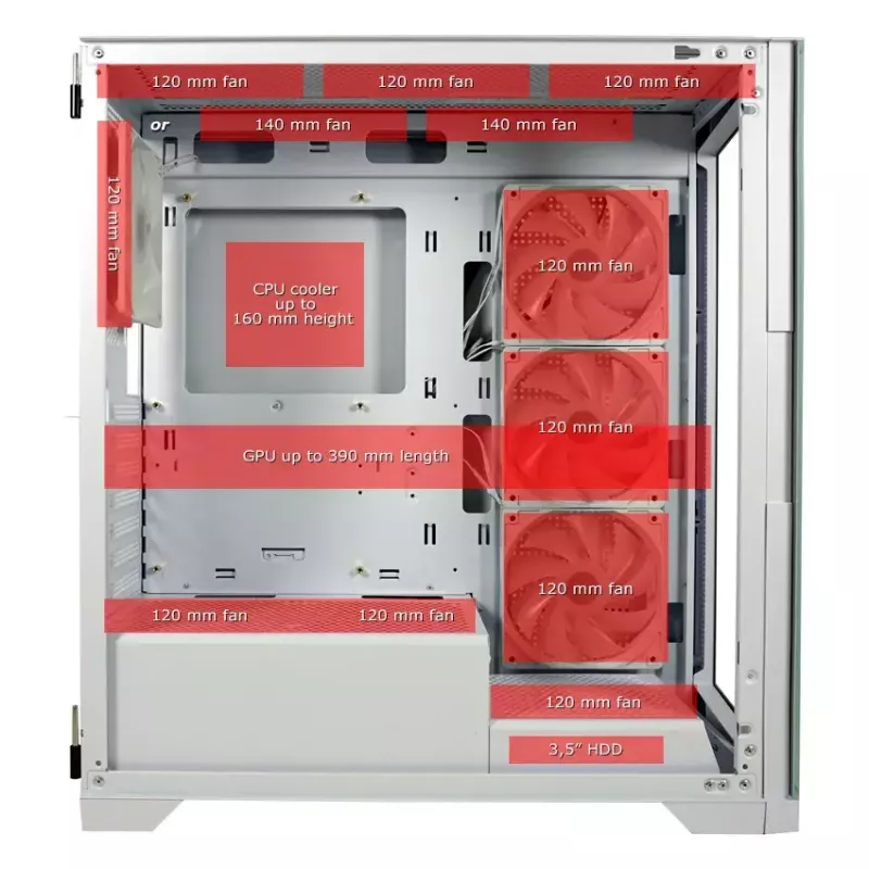 Pc-behuizing LC-Power LC-7041B-ON Midi Tower wit