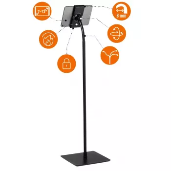 Tabletstandaard Durable 894501 zwart metaal kunststof 360°-rotatie