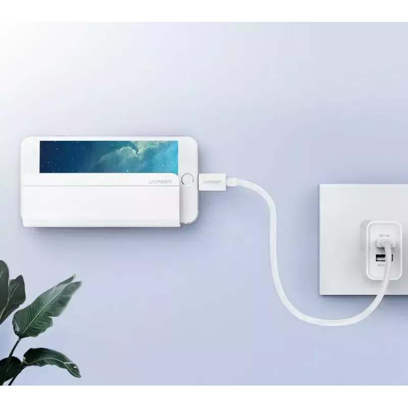 UGREEN 30394 zelfklevende wandhouder voor telefoonlading, wit