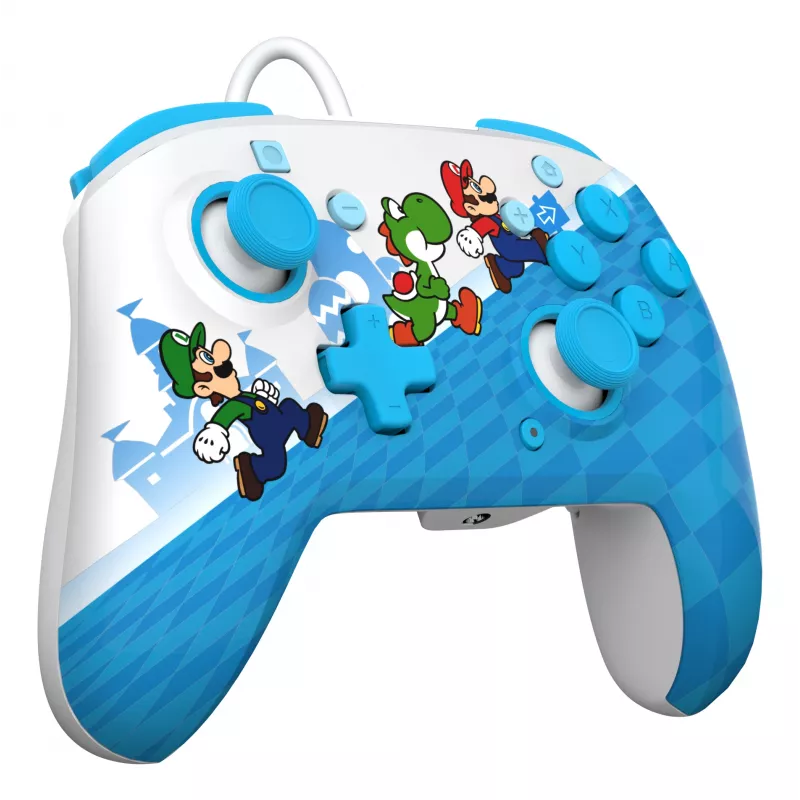 Gamepad PDP Mario Escape REMATCH voor Nintendo Switch — bedrade USB, D-pad, home-knop, veelkleurig