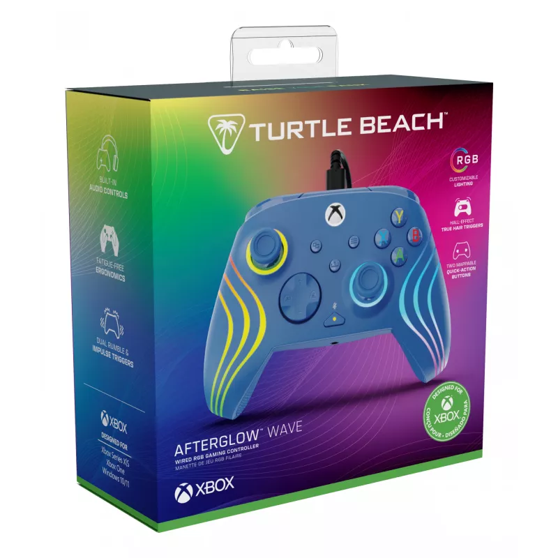 Gamepad Turtle Beach Afterglow Wave blauw USB pc Xbox Series S X