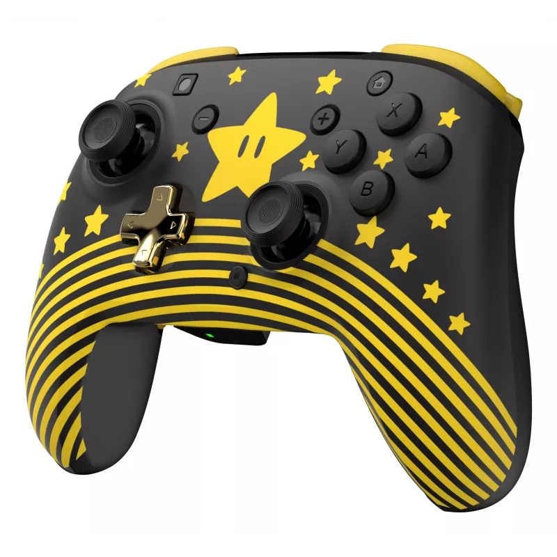 Turtle Beach Rematch TBC-8101-75 draadloze controller voor Nintendo Switch, Super Mario Star, zwart/geel