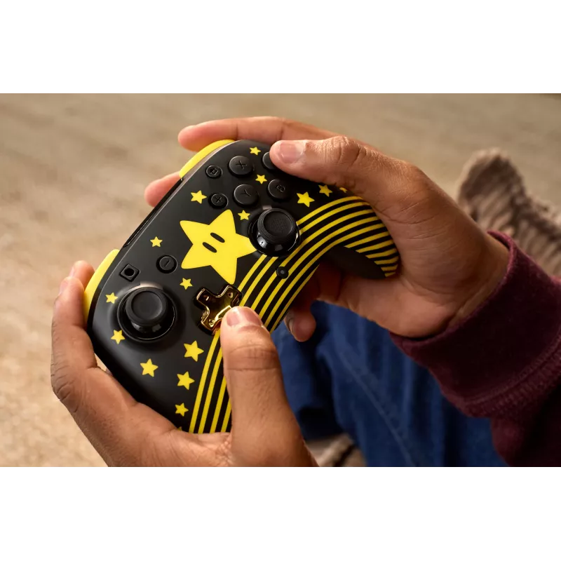 Turtle Beach Rematch TBC-8101-75 draadloze controller voor Nintendo Switch, Super Mario Star, zwart/geel