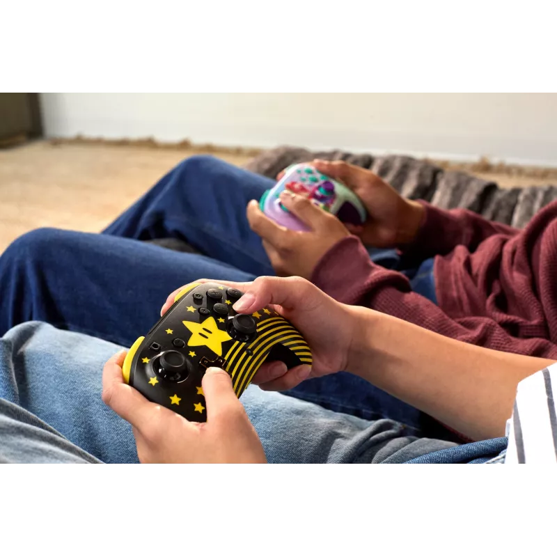 Turtle Beach Rematch TBC-8101-75 draadloze controller voor Nintendo Switch, Super Mario Star, zwart/geel