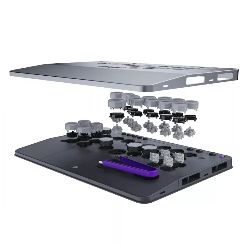 PDP Victrix Pro KO Leverless Fight Stick grijs USB fightstick pc, Xbox Series S, Xbox Series X