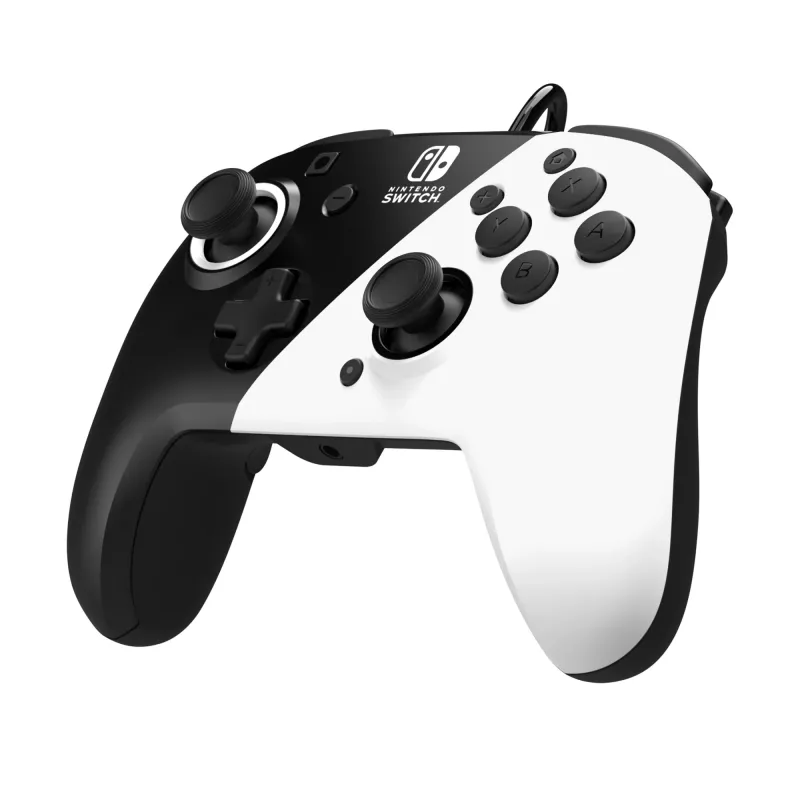 Gamepad PDP Faceoff Deluxe+ Audio bedrade controller zwart & wit