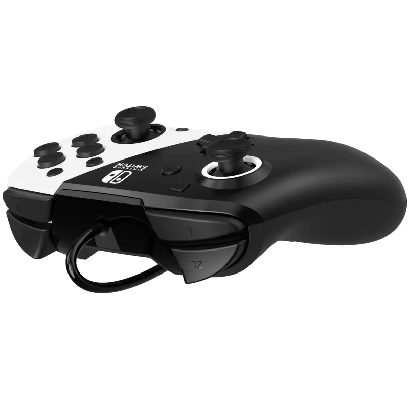 Gamepad PDP Faceoff Deluxe+ Audio bedrade controller zwart & wit