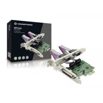 Conceptronic PCI Express-kaart 1-poorts parallel & 2-poorts serieel