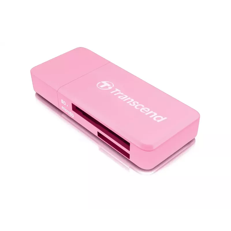 Kaartlezer Transcend RDF5 roze
