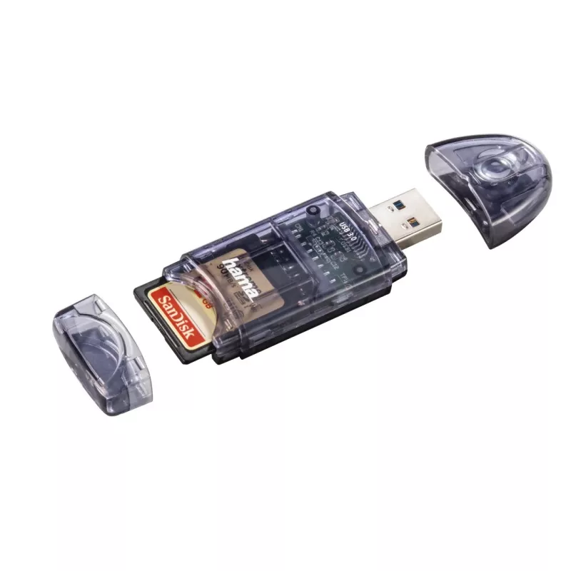 Hama USB 3.0-kaartlezer, SD/micro SD, antraciet