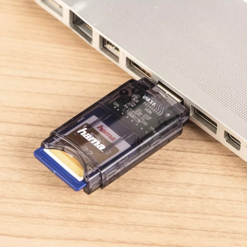 Hama USB 3.0-kaartlezer, SD/micro SD, antraciet