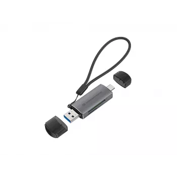 Conceptronic BIAN05G 2-in-1 USB 3.0 dual plug-kaartlezer, SD/MicroSD 3.0, UHS-I