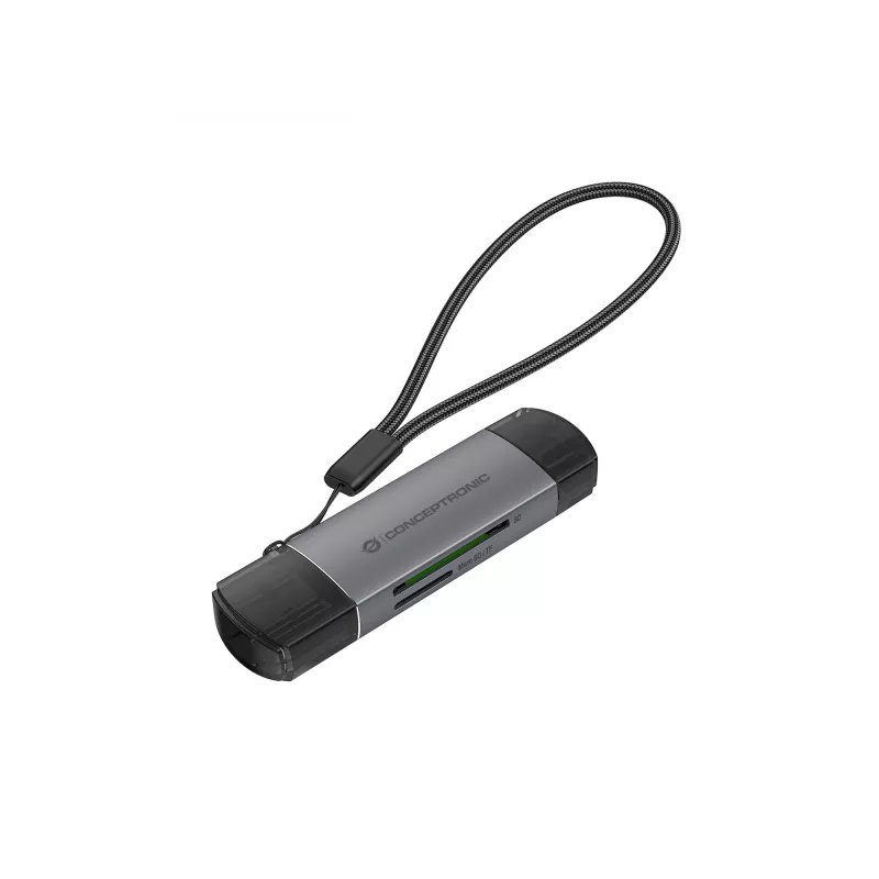 Conceptronic BIAN05G 2-in-1 USB 3.0 dual plug-kaartlezer, SD/MicroSD 3.0, UHS-I
