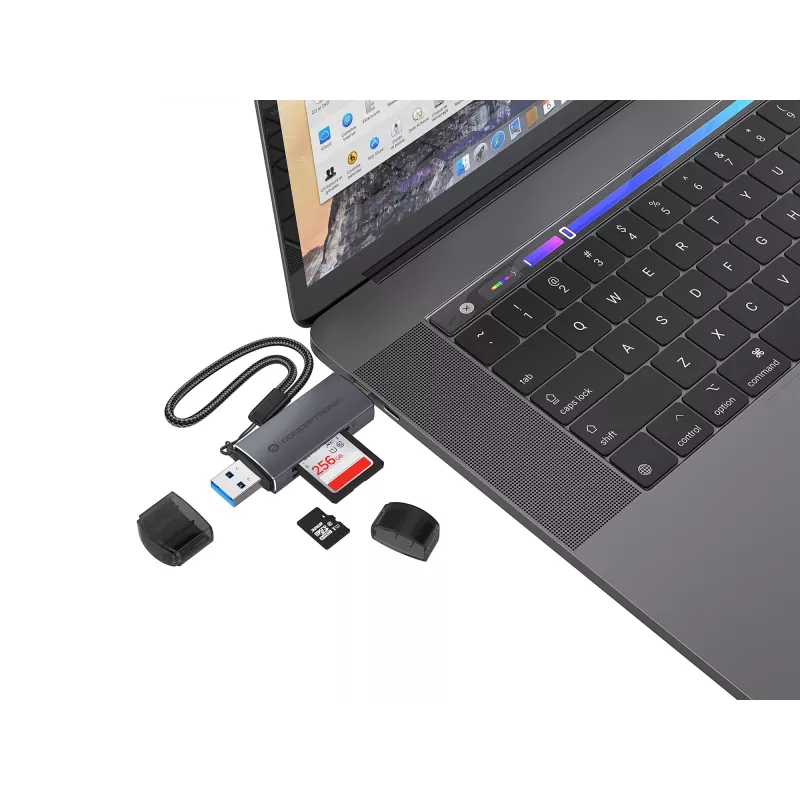 Conceptronic BIAN05G 2-in-1 USB 3.0 dual plug-kaartlezer, SD/MicroSD 3.0, UHS-I