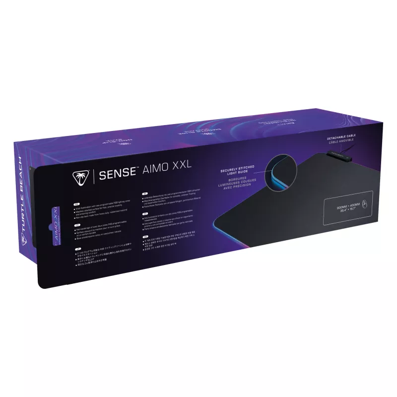 Turtle Beach Sense AIMO XXL ultrabrede pc-gaming-muismat met RGB-verlichting