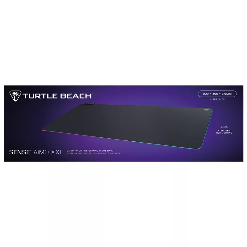 Turtle Beach Sense AIMO XXL ultrabrede pc-gaming-muismat met RGB-verlichting