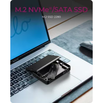 ICY BOX IB-CR601M-C31 SSD-behuizing zwart M.2