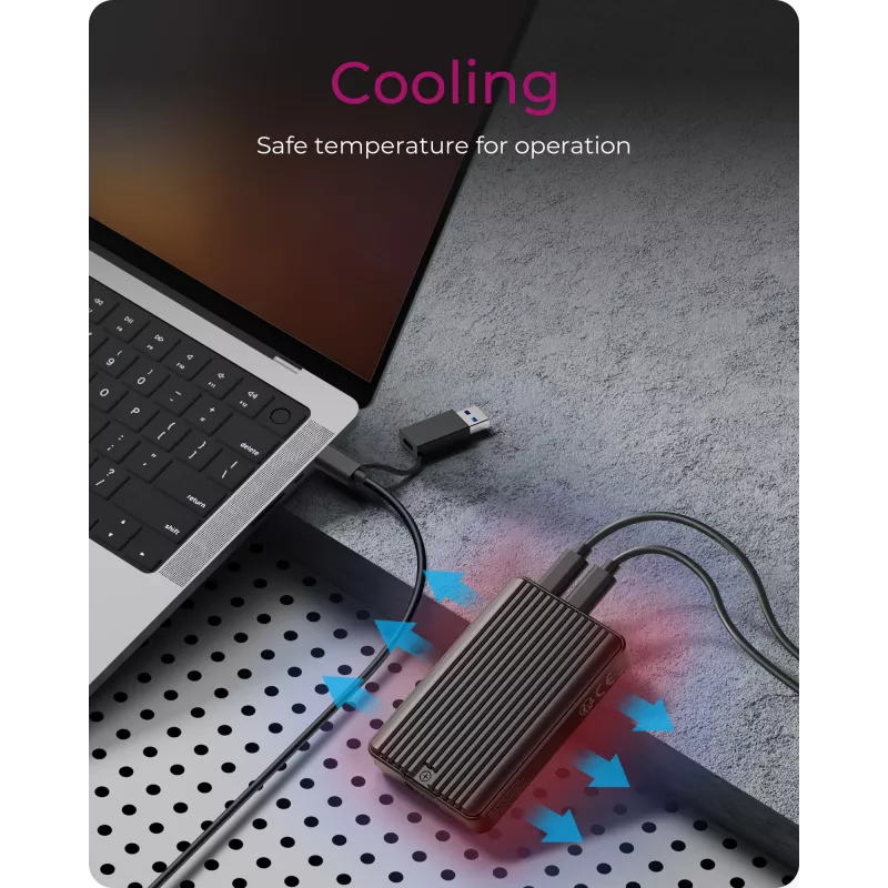 ICY BOX IB-CR601M-C31 SSD-behuizing zwart M.2