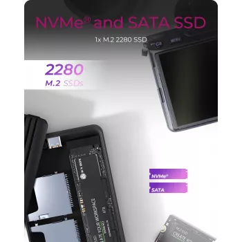 ICY BOX IB-CR602M-C31 SSD-behuizing zwart M.2
