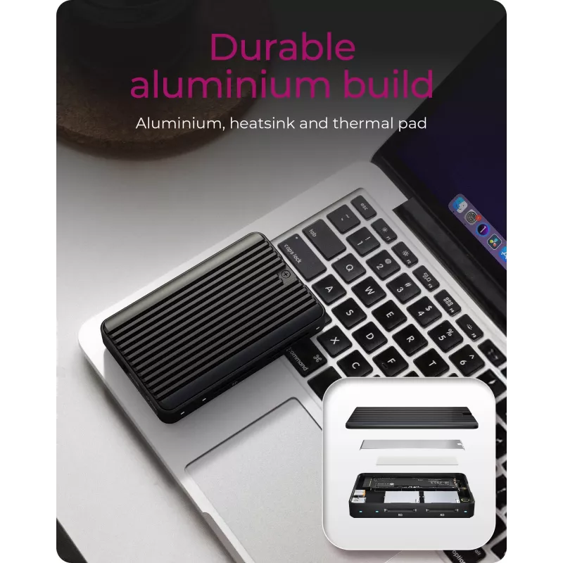 ICY BOX IB-CR602M-C31 SSD-behuizing zwart M.2