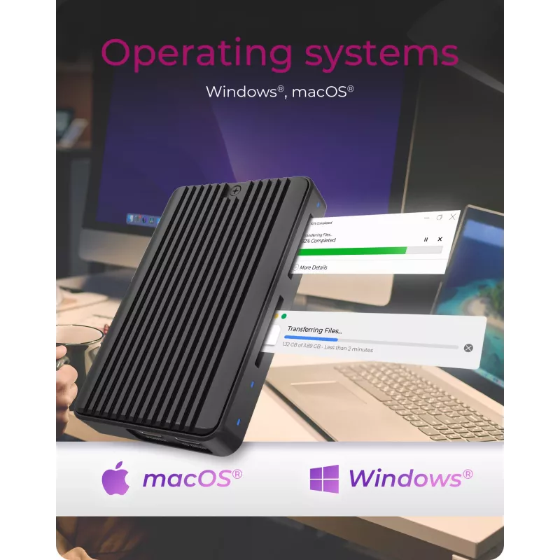 ICY BOX IB-CR602M-C31 SSD-behuizing zwart M.2