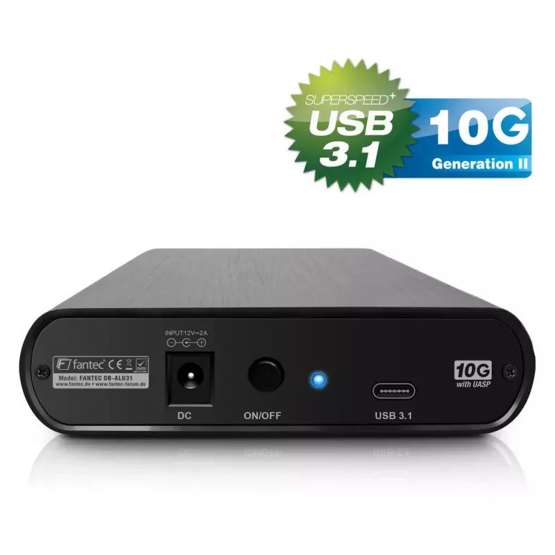 HDD-behuizing Fantec DB-ALU31 zwart 3,5 inch